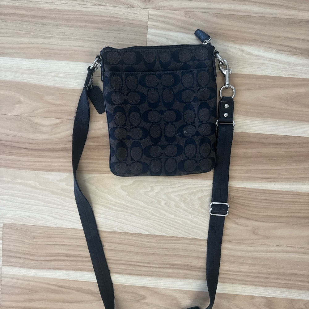 Coach Brown Signature Crossbody Messenger Bag - Picture 2 of 3